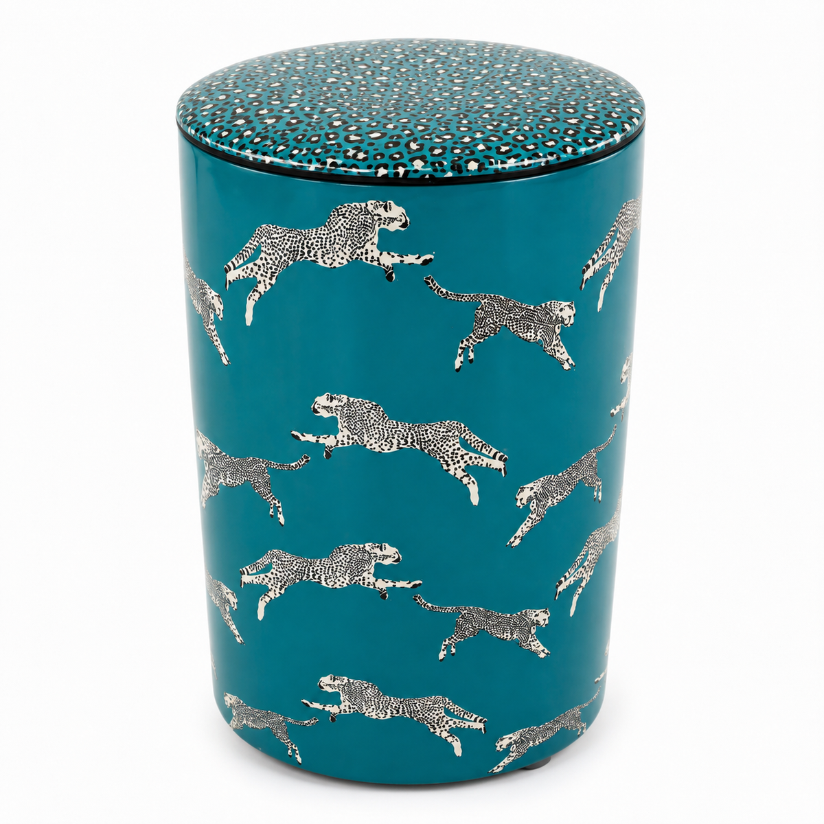 Evergreen Cheetah Garden Stool