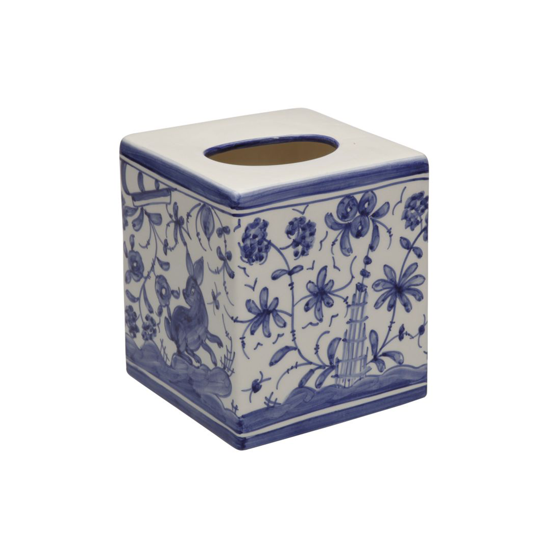 Floral Pattern Square Tissue Box