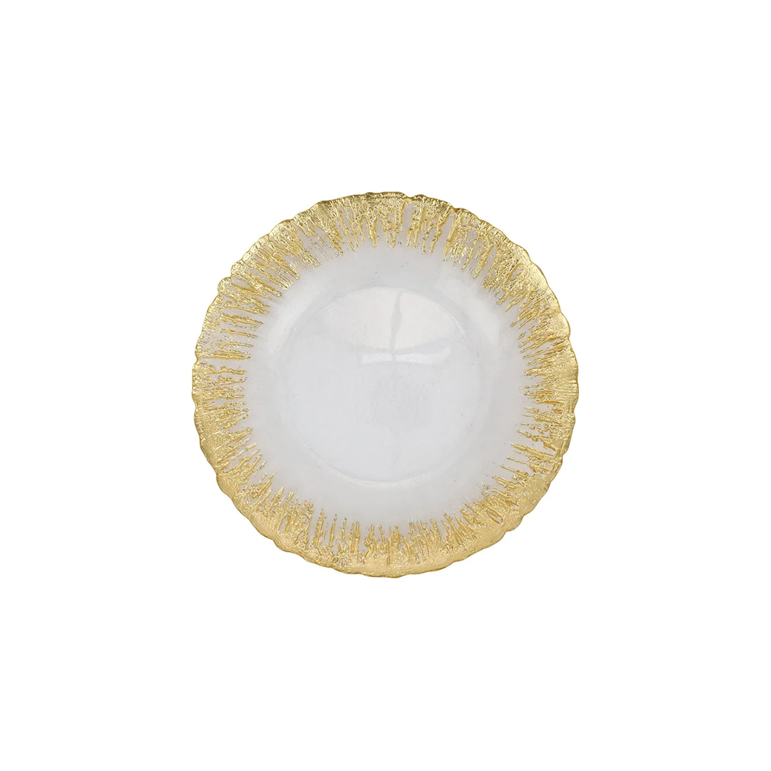 Rufolo Glass Gold Plate (Set of 4)