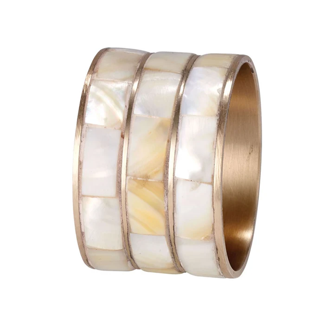 Mother of Pearl Napkin Ring- set of 4