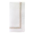Pearls Embroidered Linen Napkins-Gold