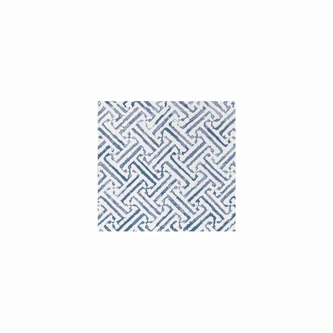 Greek Key Blue Cocktail Napkins