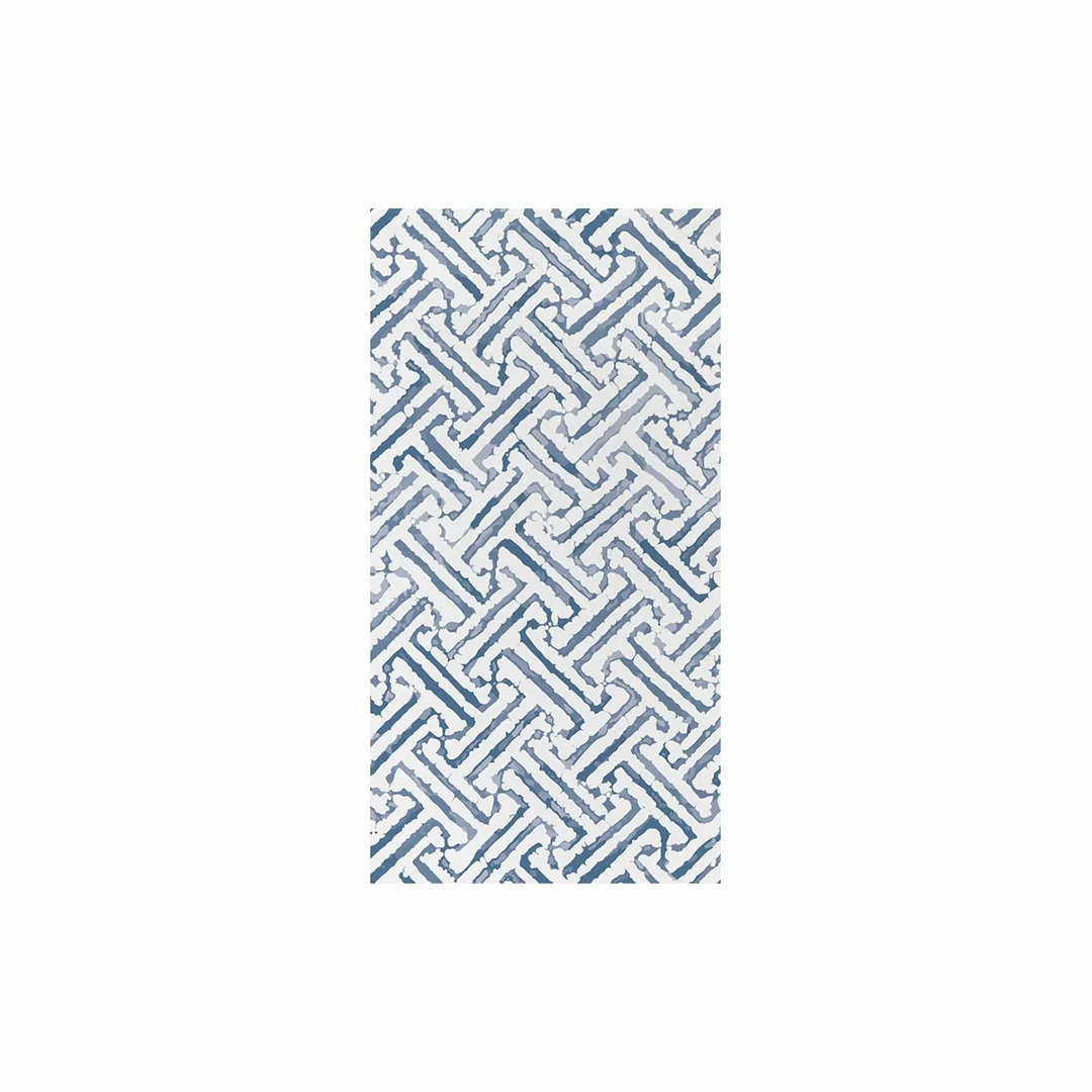 Greek Key Blue Guest Towels