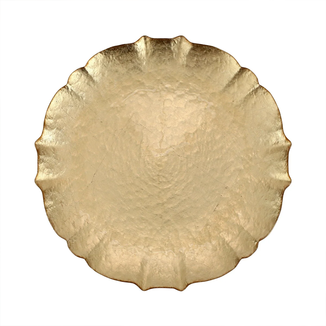 Baroque Glass Service Charger (Set of 4)