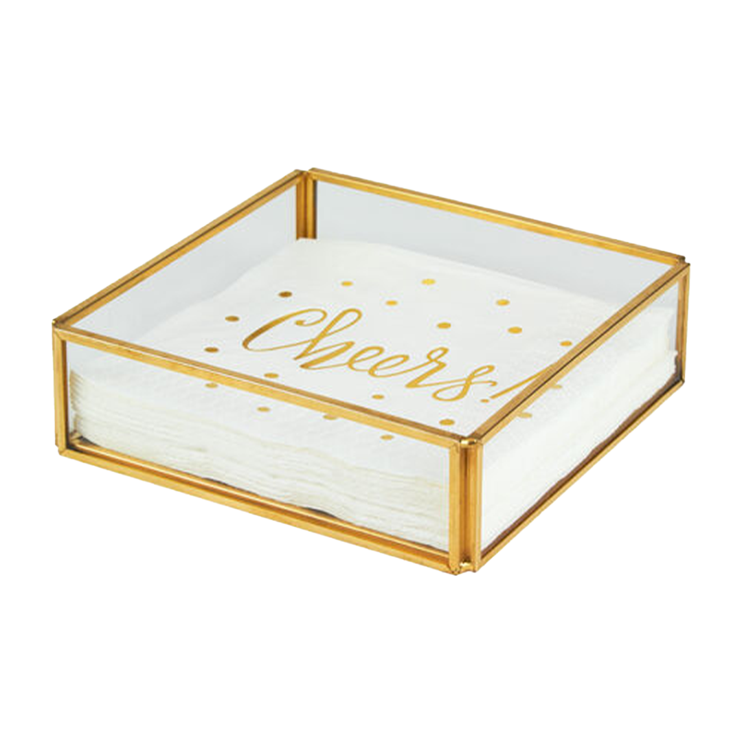 Brass Cocktail Napkin Holder