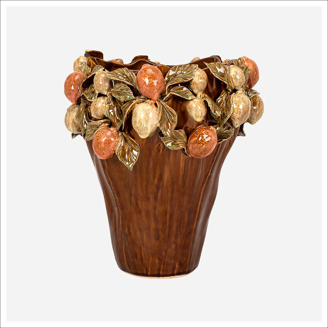 Havina Fruit Motif Ceramic Vase