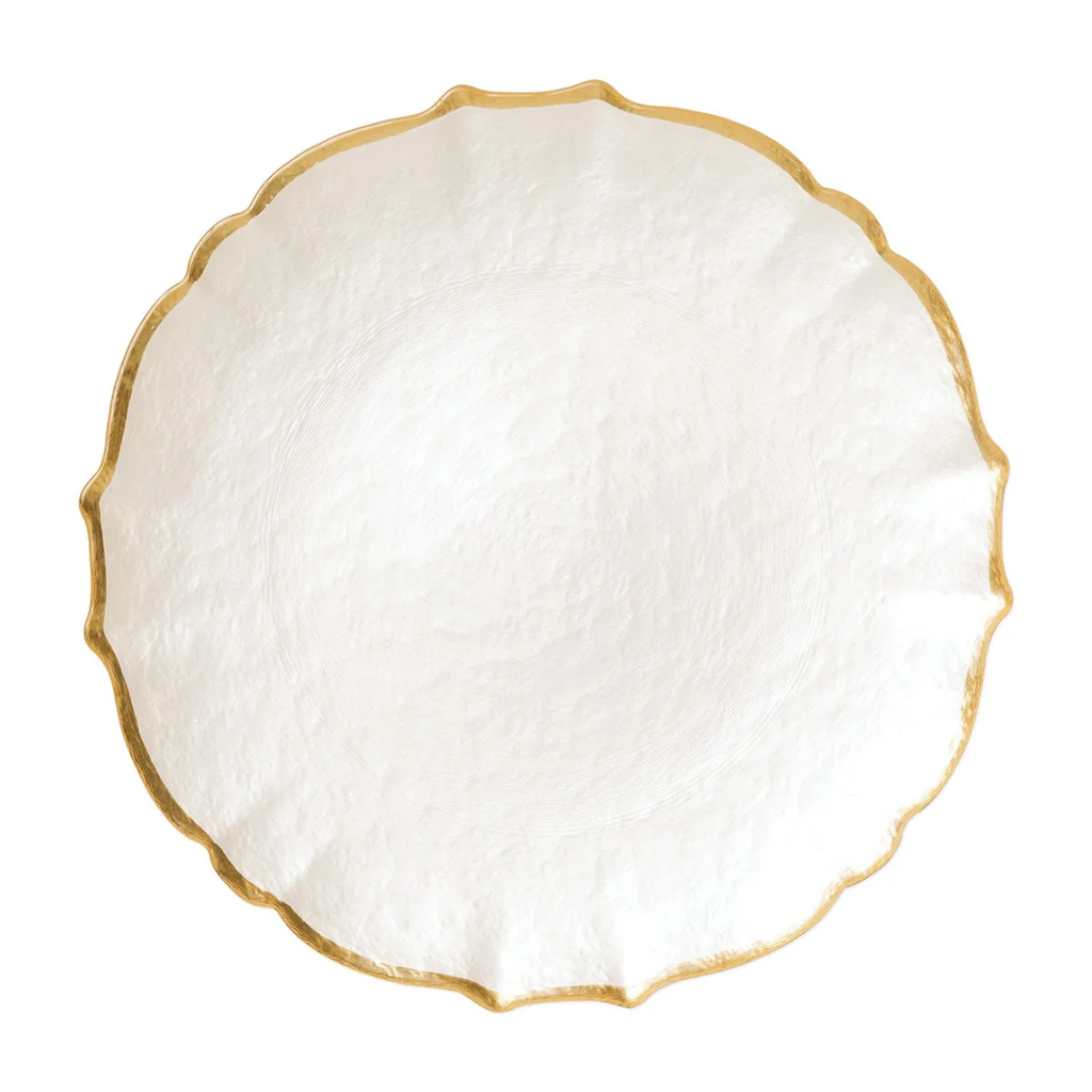 Baroque White Charger (Set of 4)