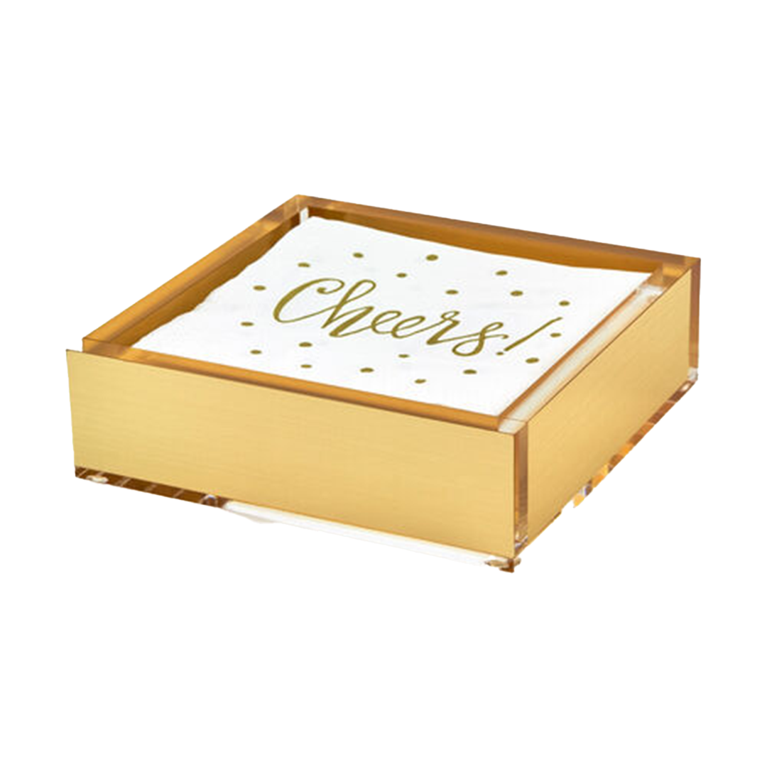 Acrylic Cocktail Tray- Gold