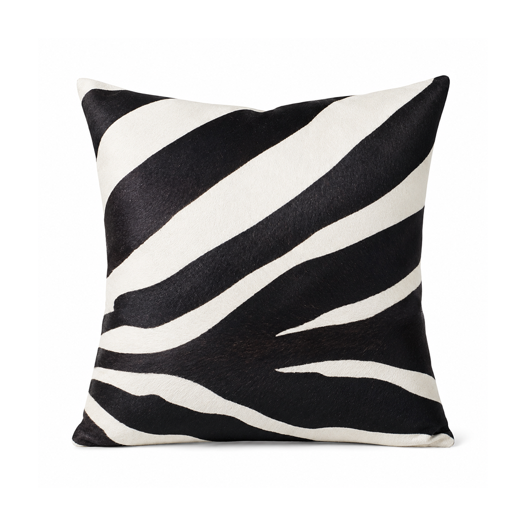Zebra Cowhide Pillow