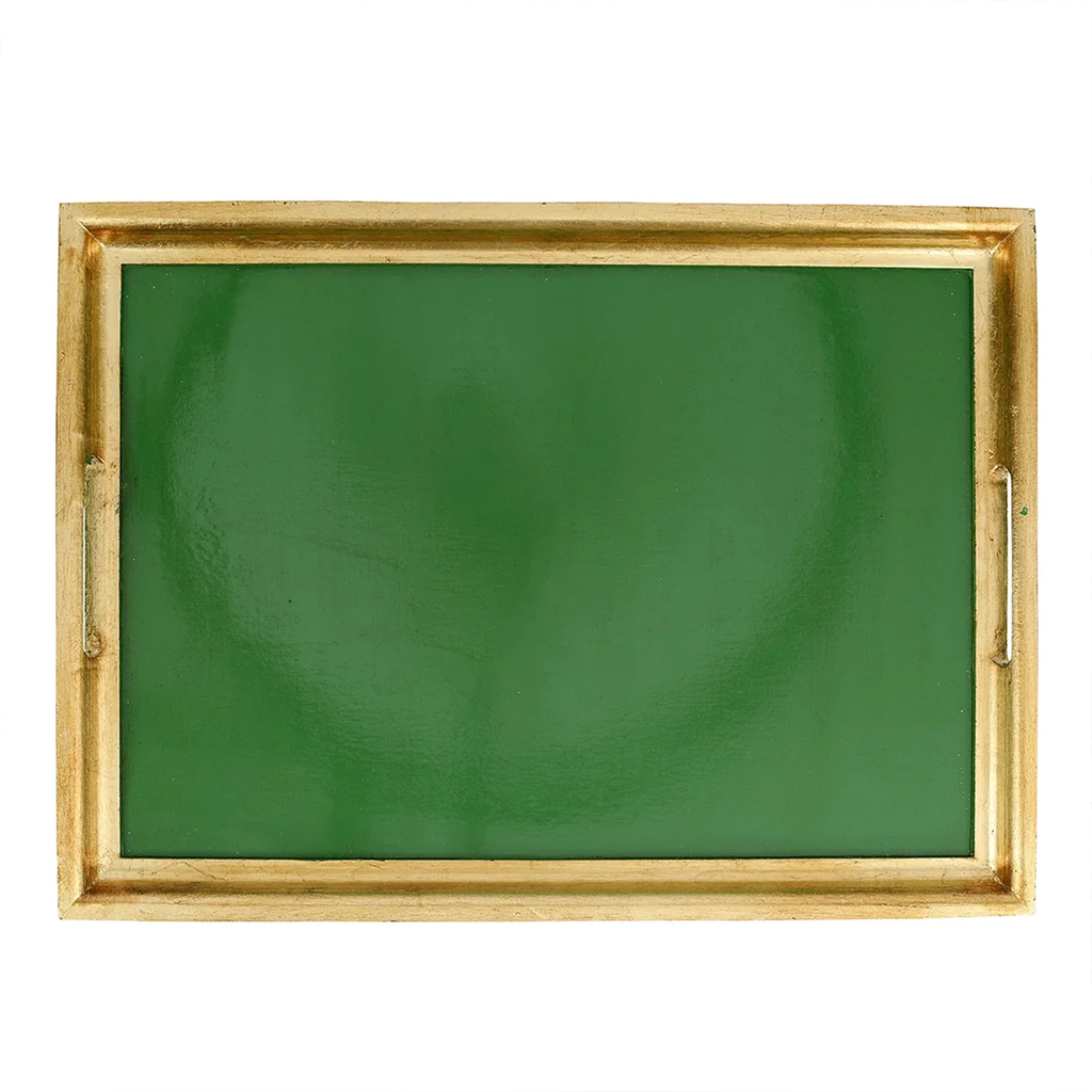 Florentine Green & Gold Large Rectangular Tray