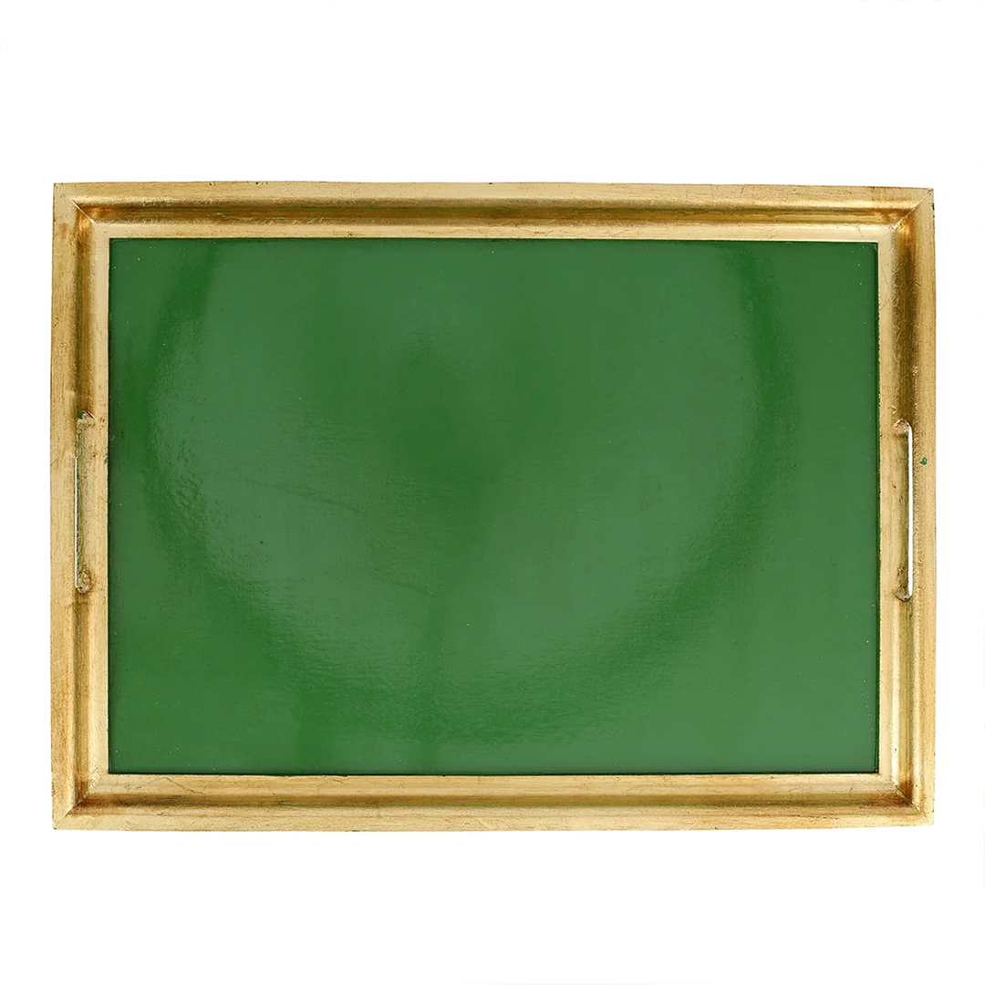 Florentine Green & Gold Large Rectangular Tray