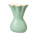 Vintage Green Fish Scale Vase