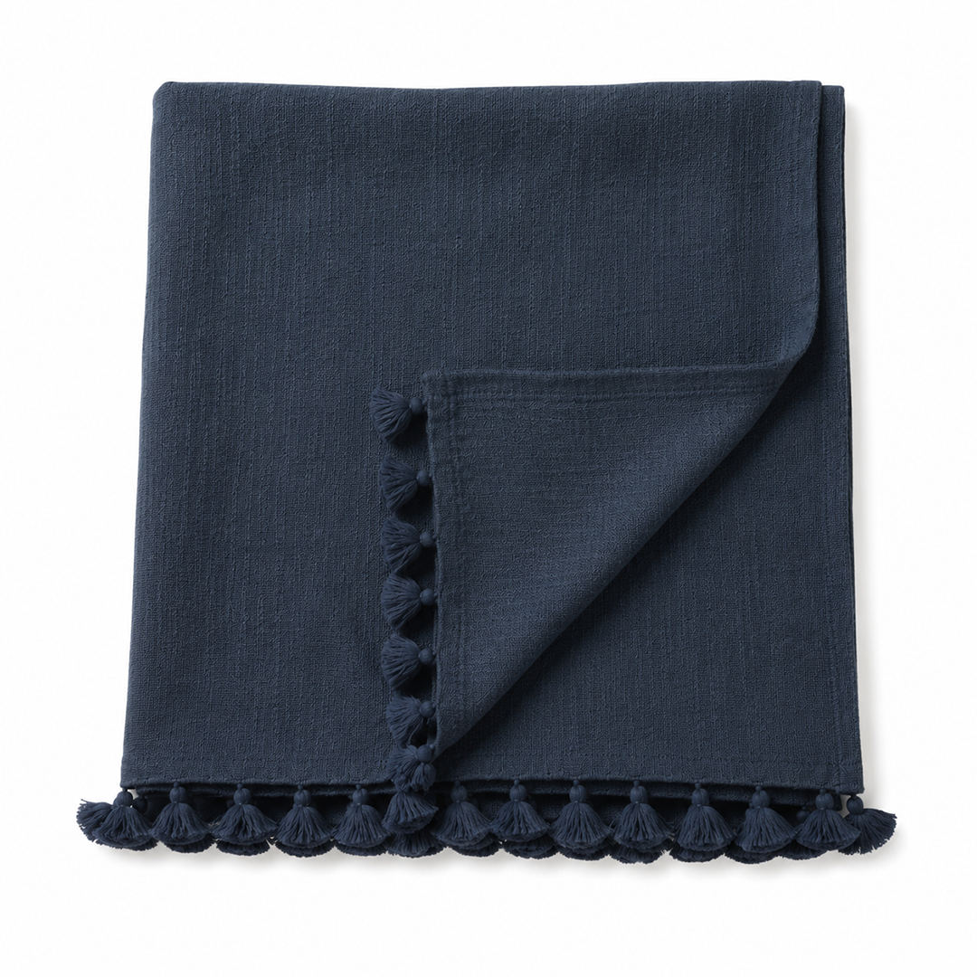 Provence Tassel Throw — Marine