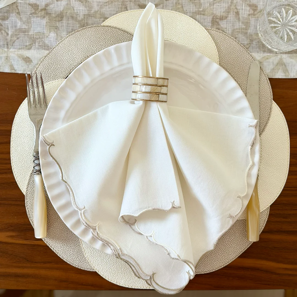 Firenze Scalloped Ombre Napkins- 4pk
