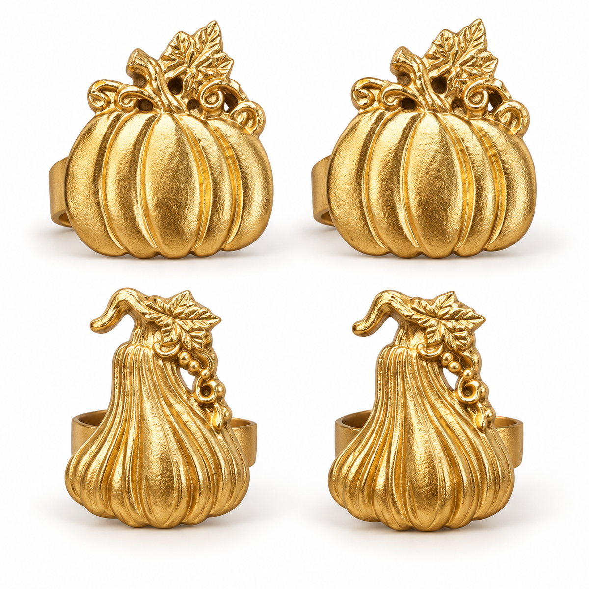 Gilded Gourds Napkin Rings