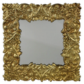 Metal Mirror, Antique Gold