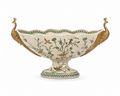 Gilded Peacock Porcelain Centerpiece