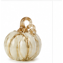 Crème Dorée Handblown Glass Pumpkin — Petite