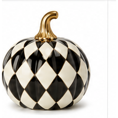 Noir et Ivoire Harlequin Pumpkin — Grande