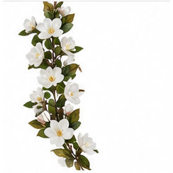 Magnolia Blanc Real-Touch Garland