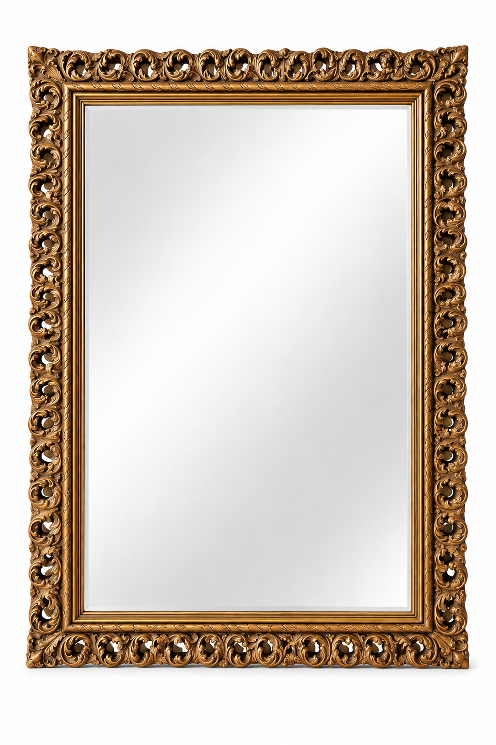 Baroque Carved Wood Acanthus Mirror