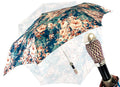 Floral Print Jewel Folding Umbrella