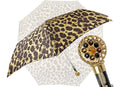Leopard Filigree Folding Umbrella