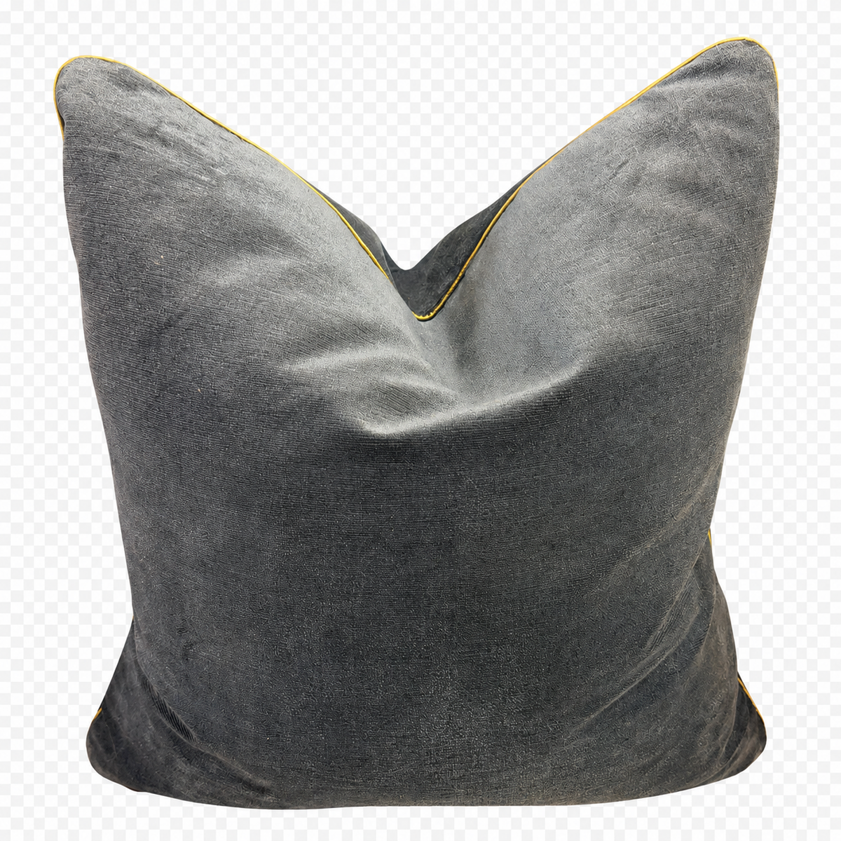 Velours Graphite Pillow 22"