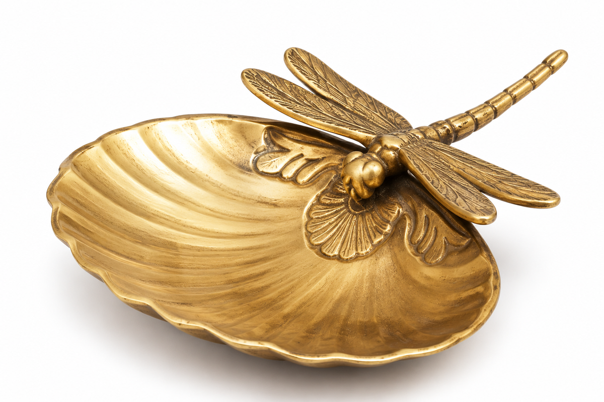 Dragonfly Tray Brass Finish