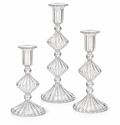 Candeliere Glass Taper Holders - Set