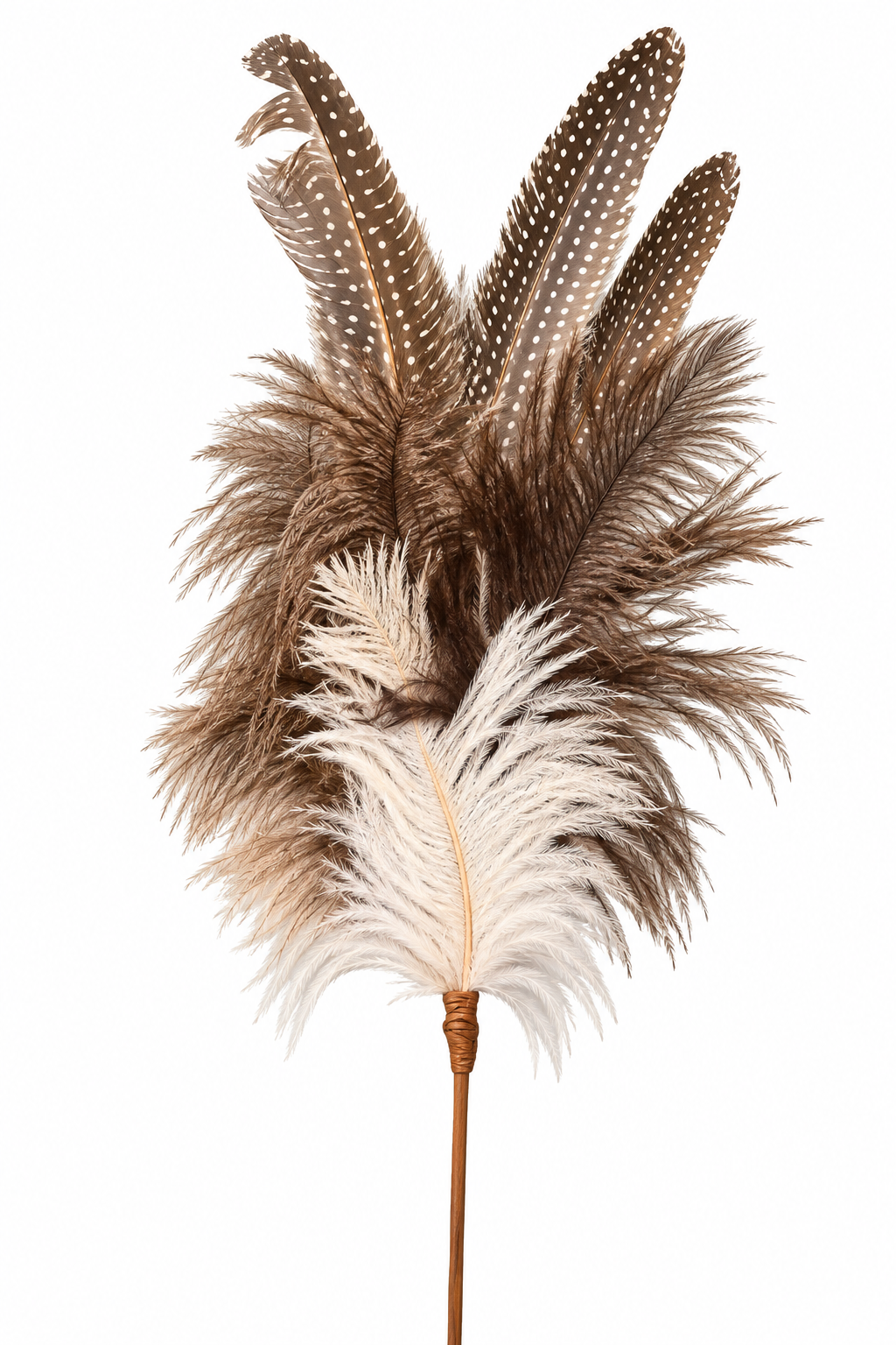 Chasse Speckled Feather Spray — 19"