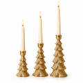Montfleur Gilded Tree Taper Holders — Set of Three