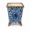 Chinoiserie Blue & White Bronze Cachepot