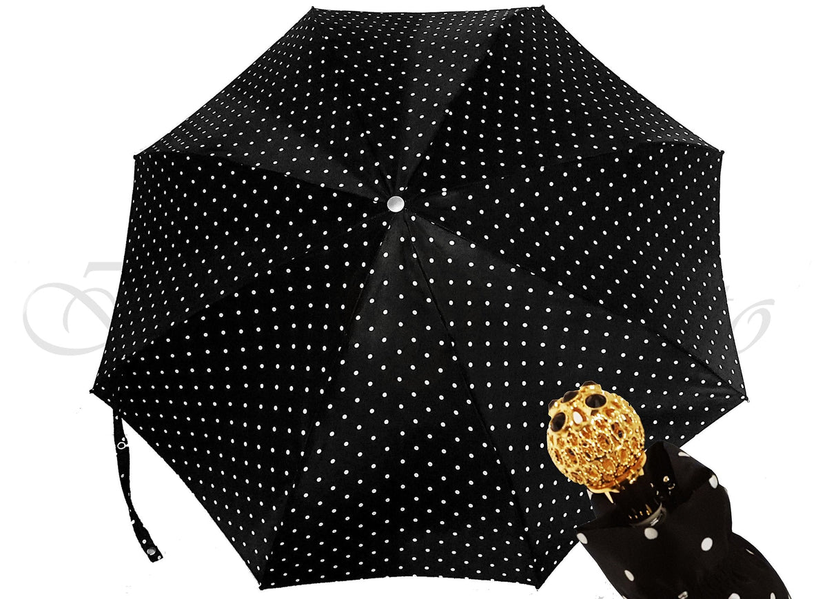 Polka Dot Jewel Folding Umbrella