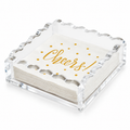 Wavy Acrylic Cocktail Nap Tray- Clear