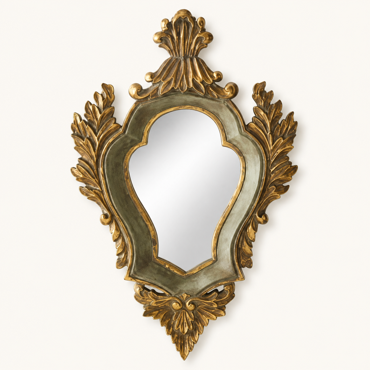 Villandry Green & Gilt Accent Mirror